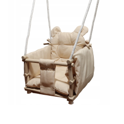 Huśtawka drewniana z materacem